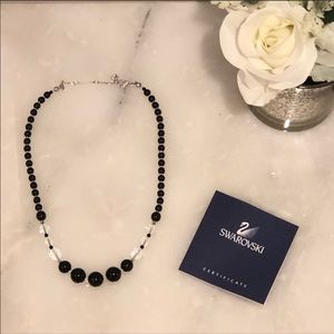 Swarovski Crystal / Jet Black Beaded Necklace